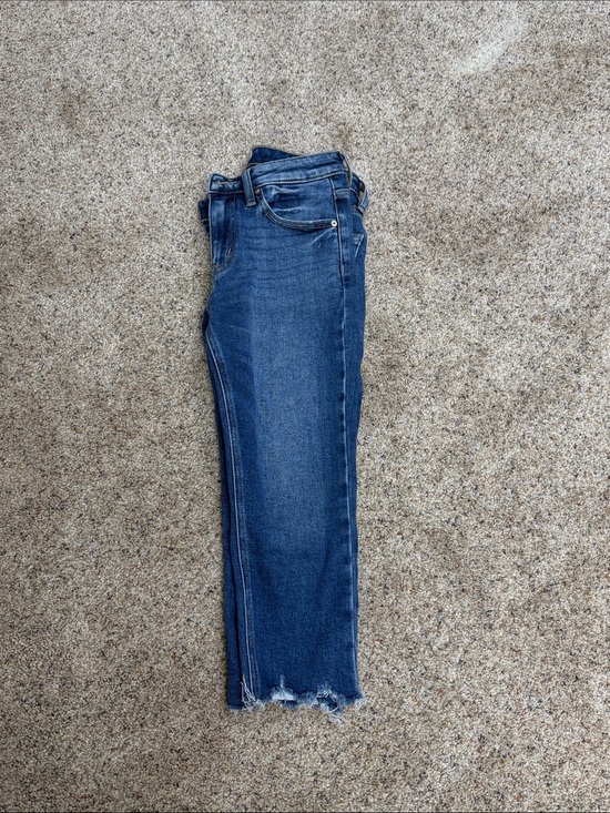 KanCan Denim - KanCan Dark Blue Cropped Raw Hem Jeans